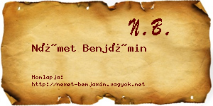 Német Benjámin névjegykártya